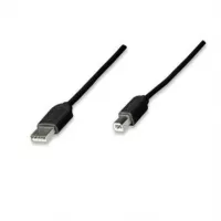 Cable Manhattan USB A-B Económico 1.8m Color Negro