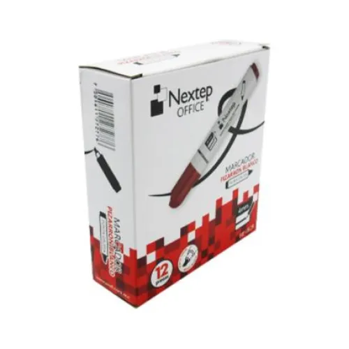 Marcador Nextep para Pizarrón Blanco Color Rojo C/12 Pzas