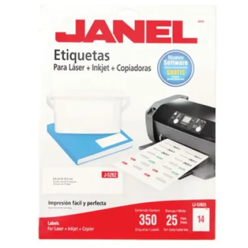 ETIQUETA JANEL LASER J-5262 34X102 CM C/350