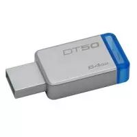 USB KINGSTON 64GB DT50 3.0 METAL/BLUE